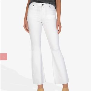 KUT Stella High Rise Fab Ab Flare (White)